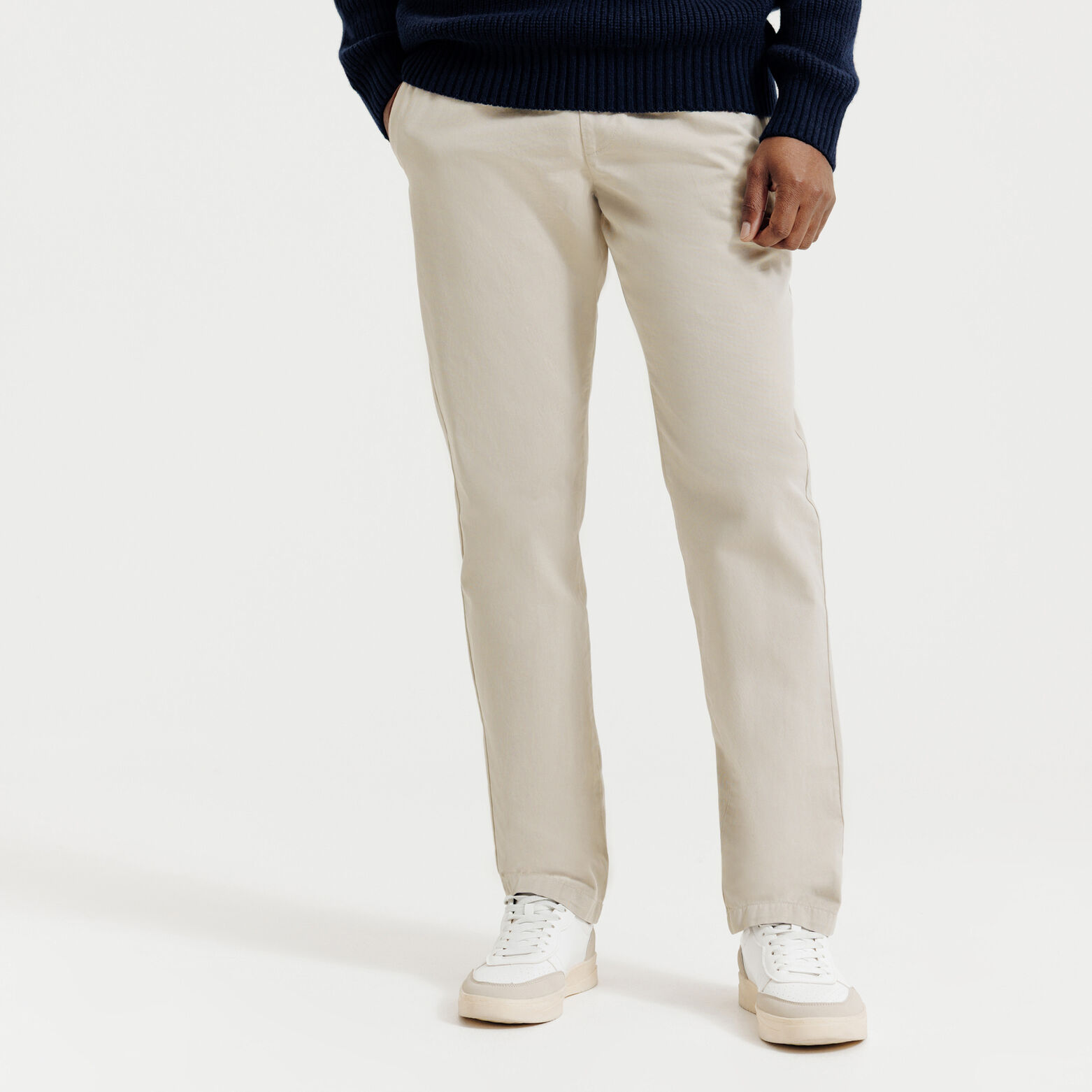 Pantalon straight taille &eacute;lastiqu&eacute;e