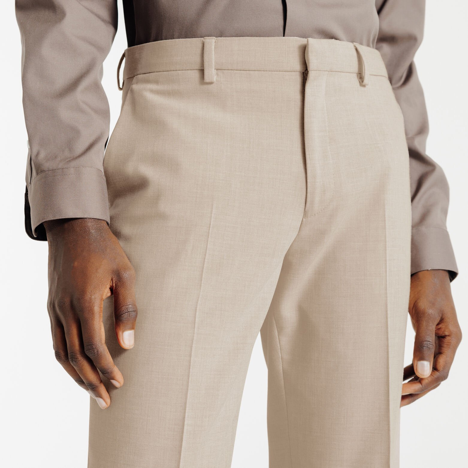 Pantalon de costume confort bi-ton