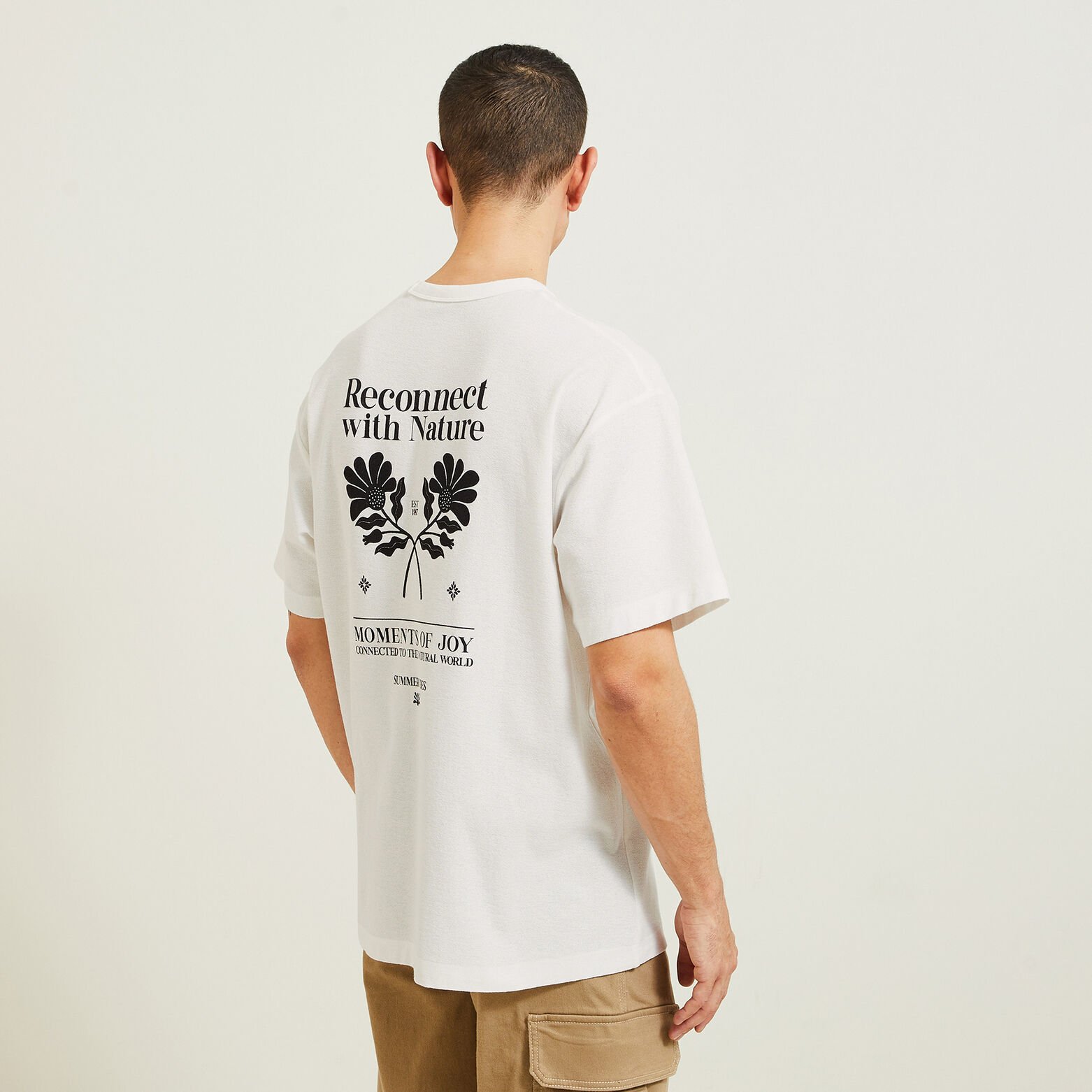 Tee shirt imprim&eacute; devant et dos relax