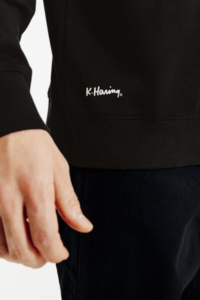 Sweat col rond imprim&eacute; licence Keith Haring