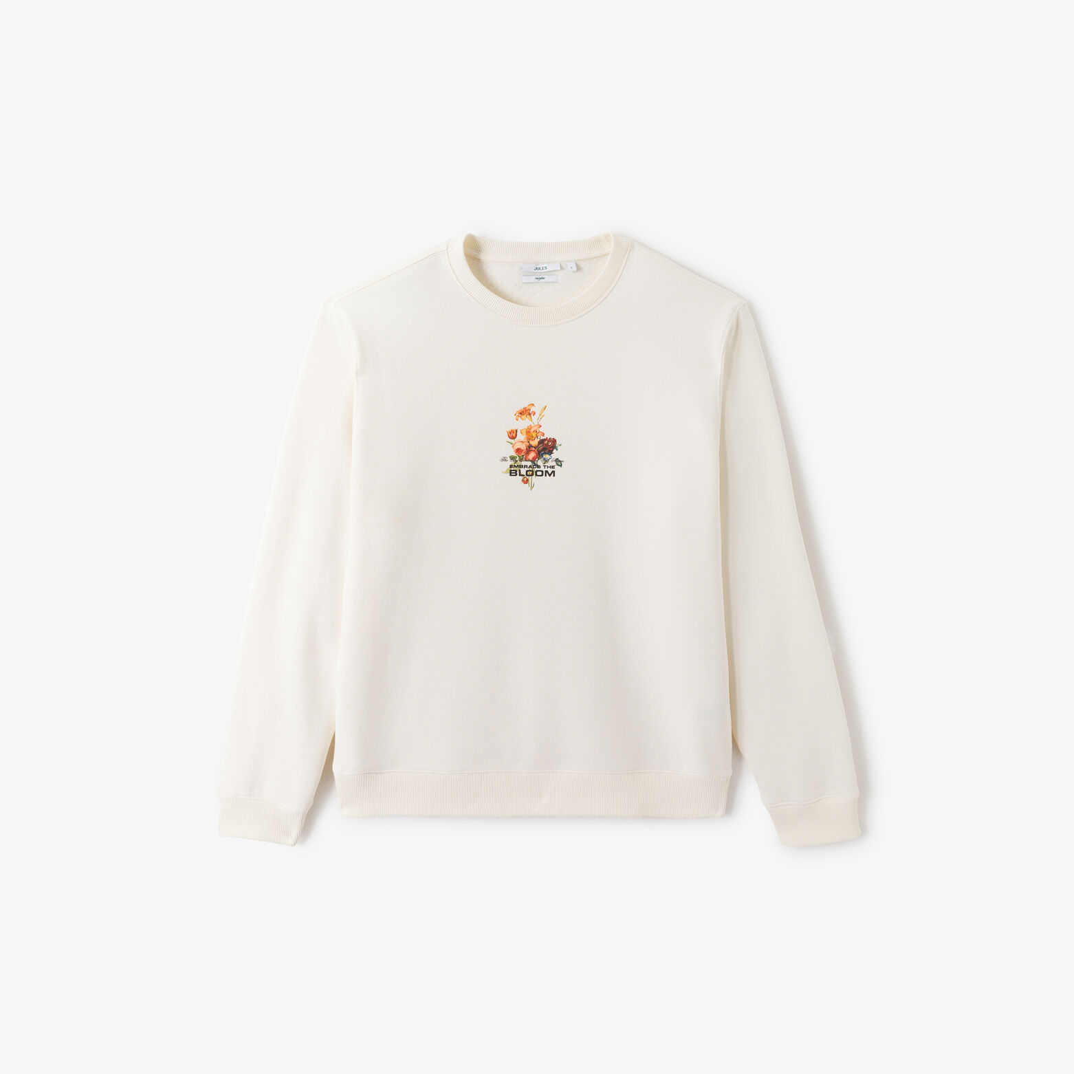 Sweater ronde hals met bloemenprint