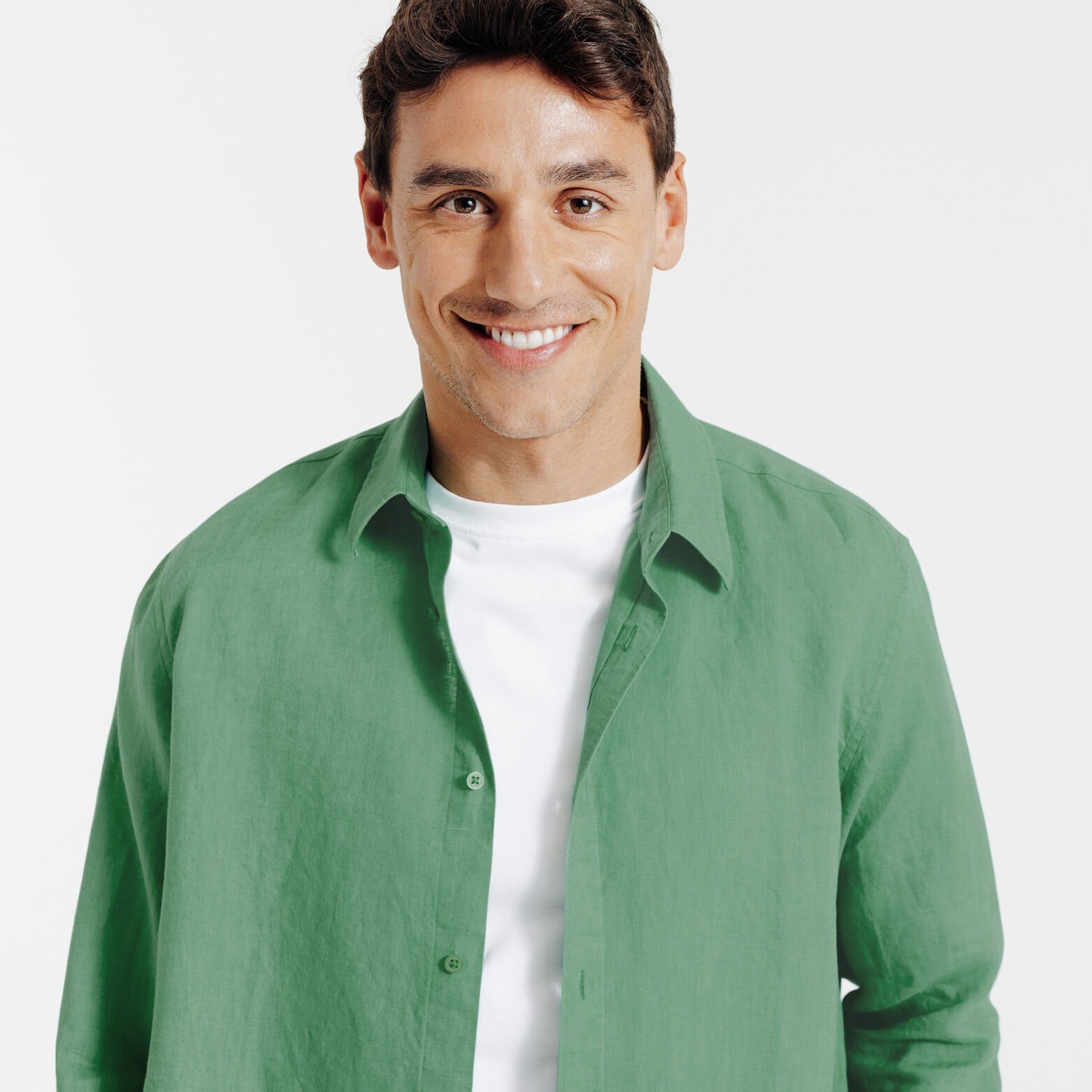 Chemise en lin unie