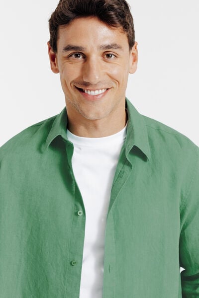 Chemise en lin unie