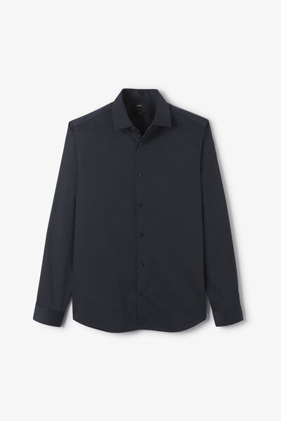 Chemise sans repassage en coton unie slim