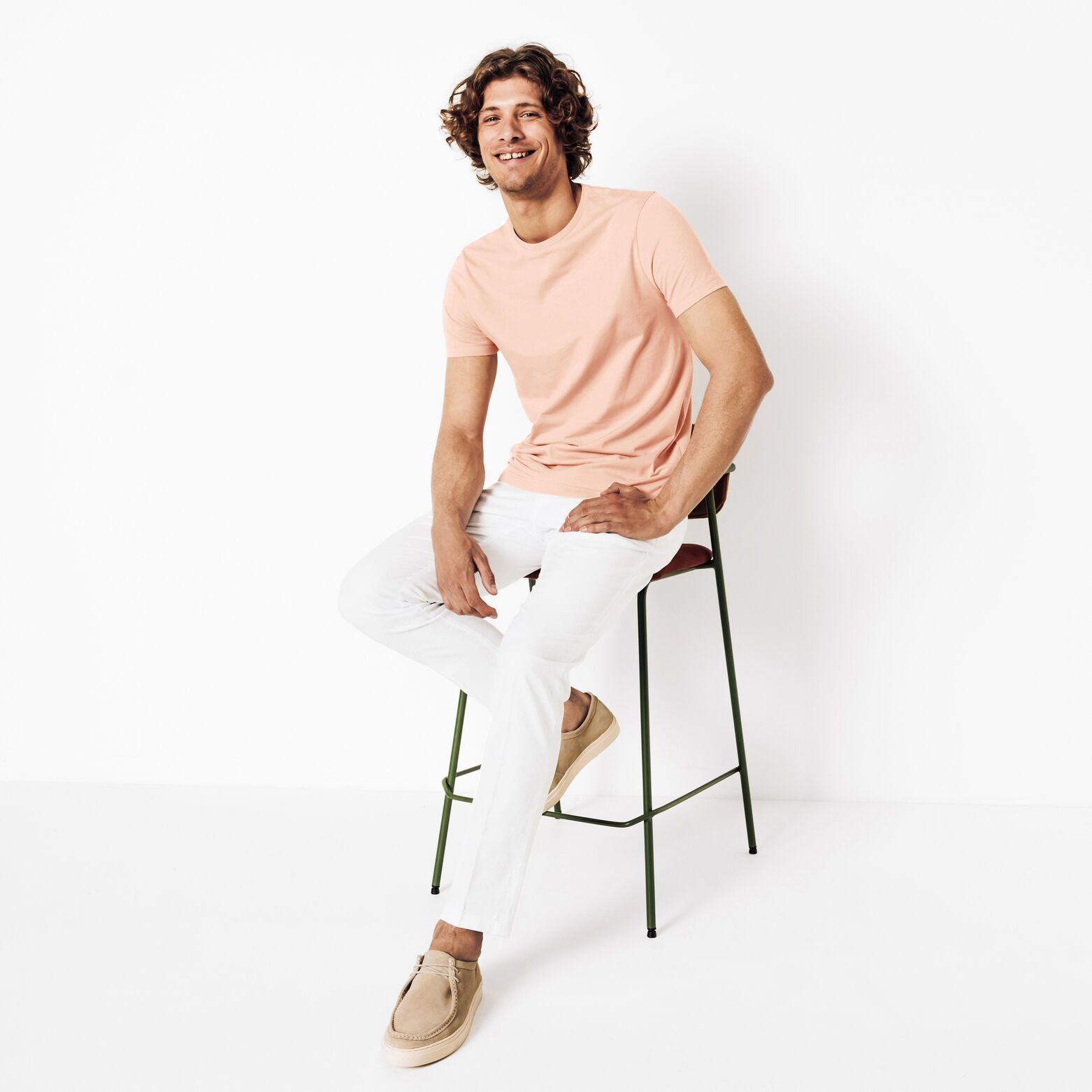 Tee shirt en coton col rond basique