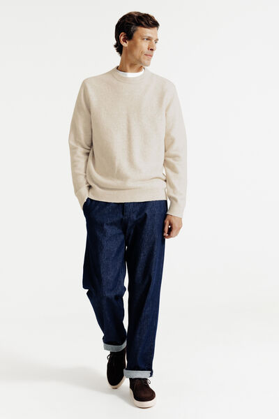 Pull col rond mousseux