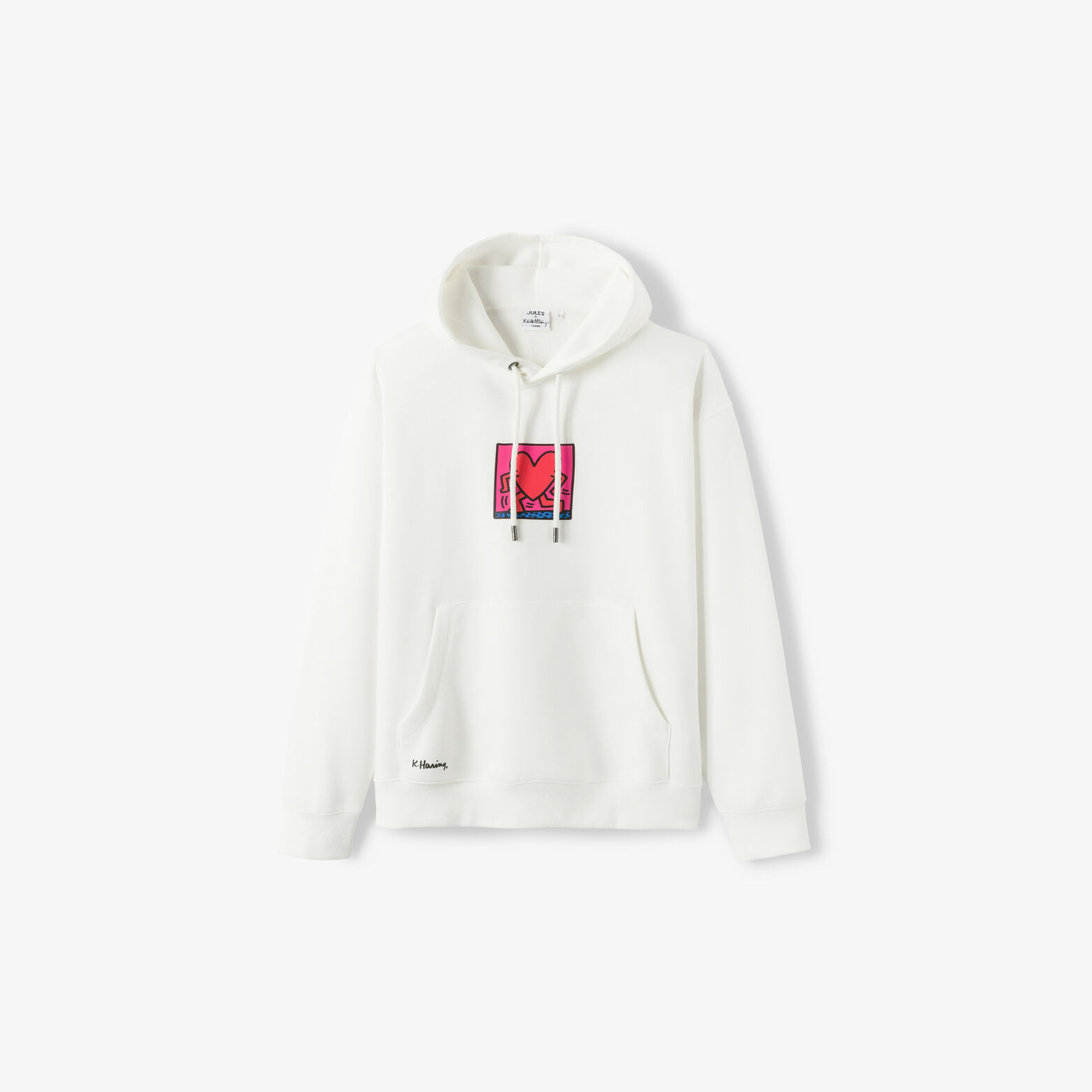 Sweat &agrave; capuche imprim&eacute; licence Keith Haring