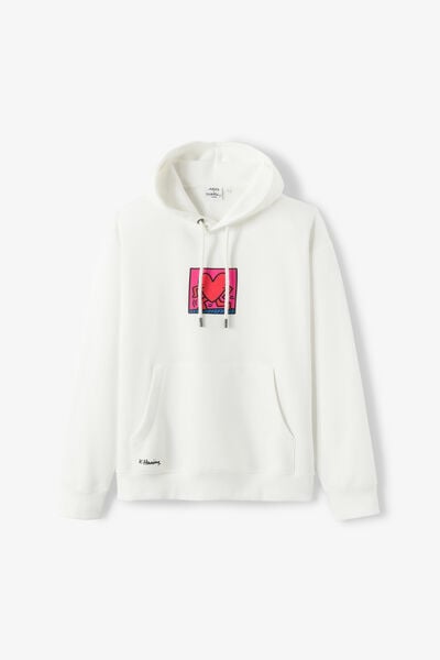 Sweat &agrave; capuche imprim&eacute; licence Keith Haring
