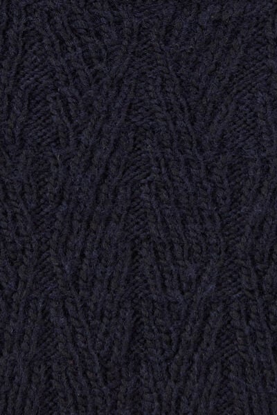 Pull col rond torsade