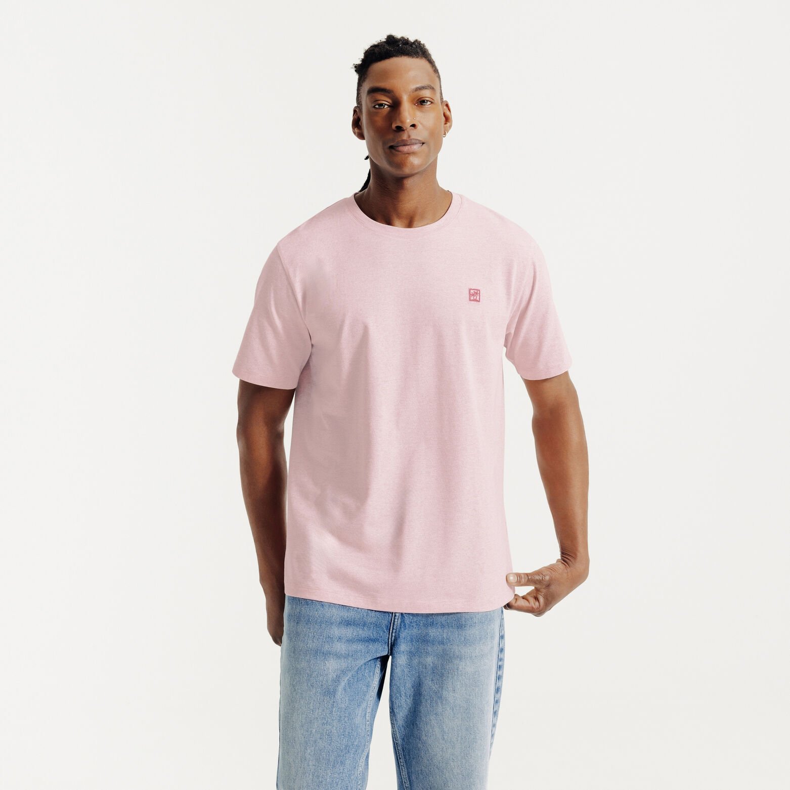 Tee shirt effet microray&eacute; broderie poitrine