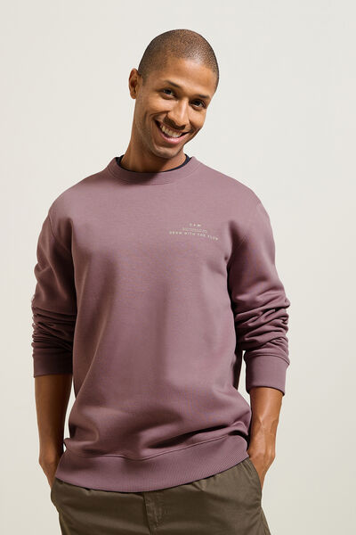 Sweat col rond imprim&eacute; devant