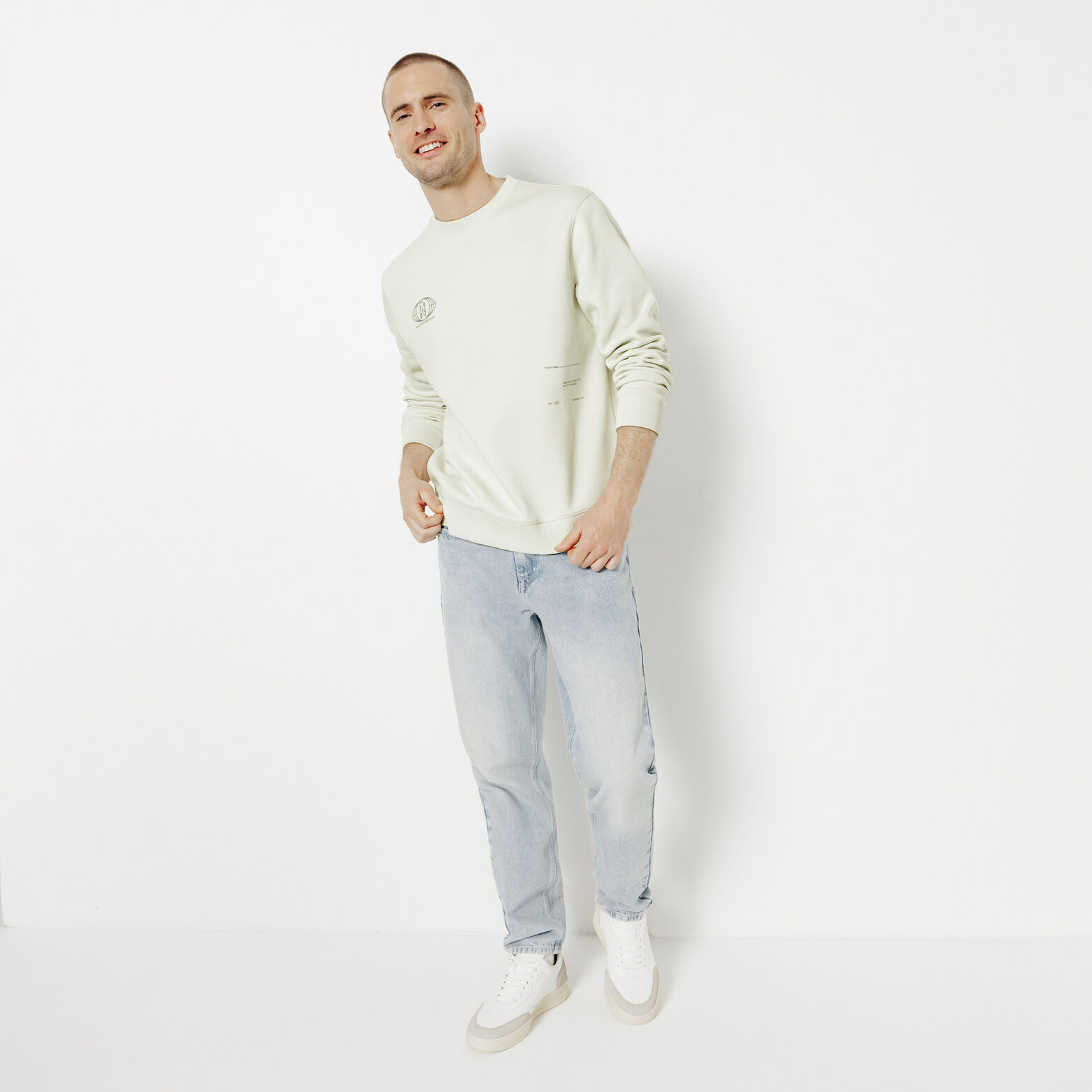 Sweat col rond imprim&eacute;