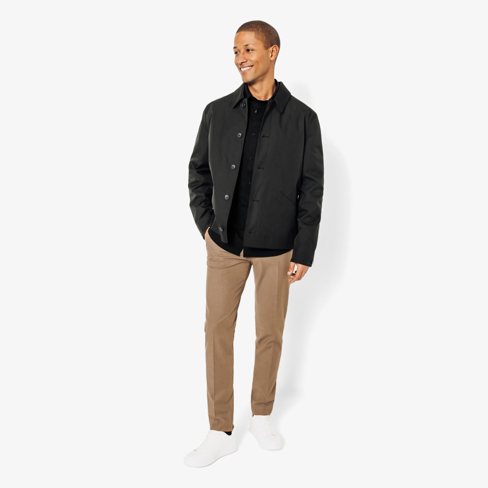 Chemise slim unie coton