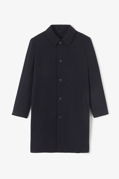 Manteau long col chemise