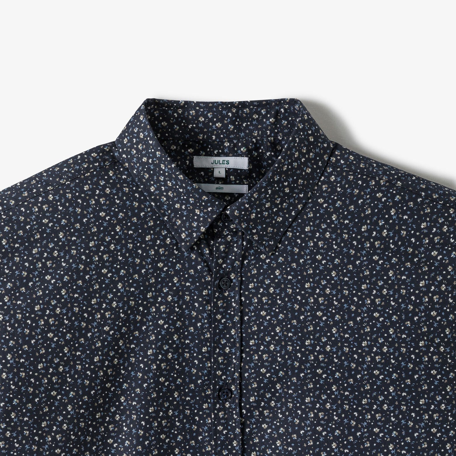 Slim fit hemd in katoen met bloemenprint