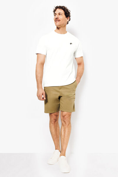 Tee shirt mati&egrave;re flamm&eacute;e broderie poitrine