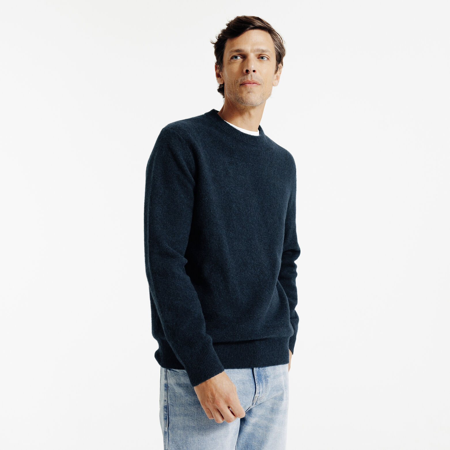 Pull col rond mousseux