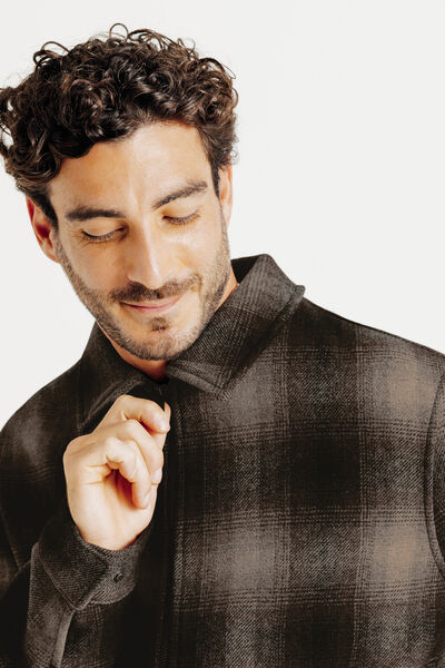 Blouson col chemise zipp&eacute;