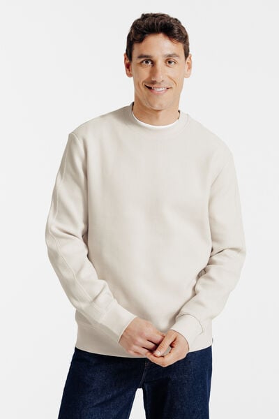 Sweat col rond gaufr&eacute;