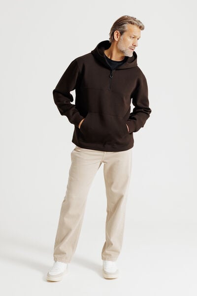 Sweat &agrave; capuche zipp&eacute; cordons