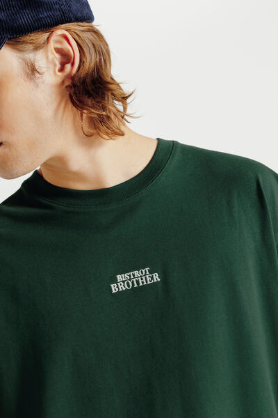 Tee shirt imprim&eacute; "Bistrot Brother" devant et dos