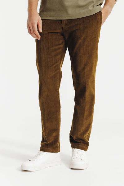 Pantalon chino straight velours