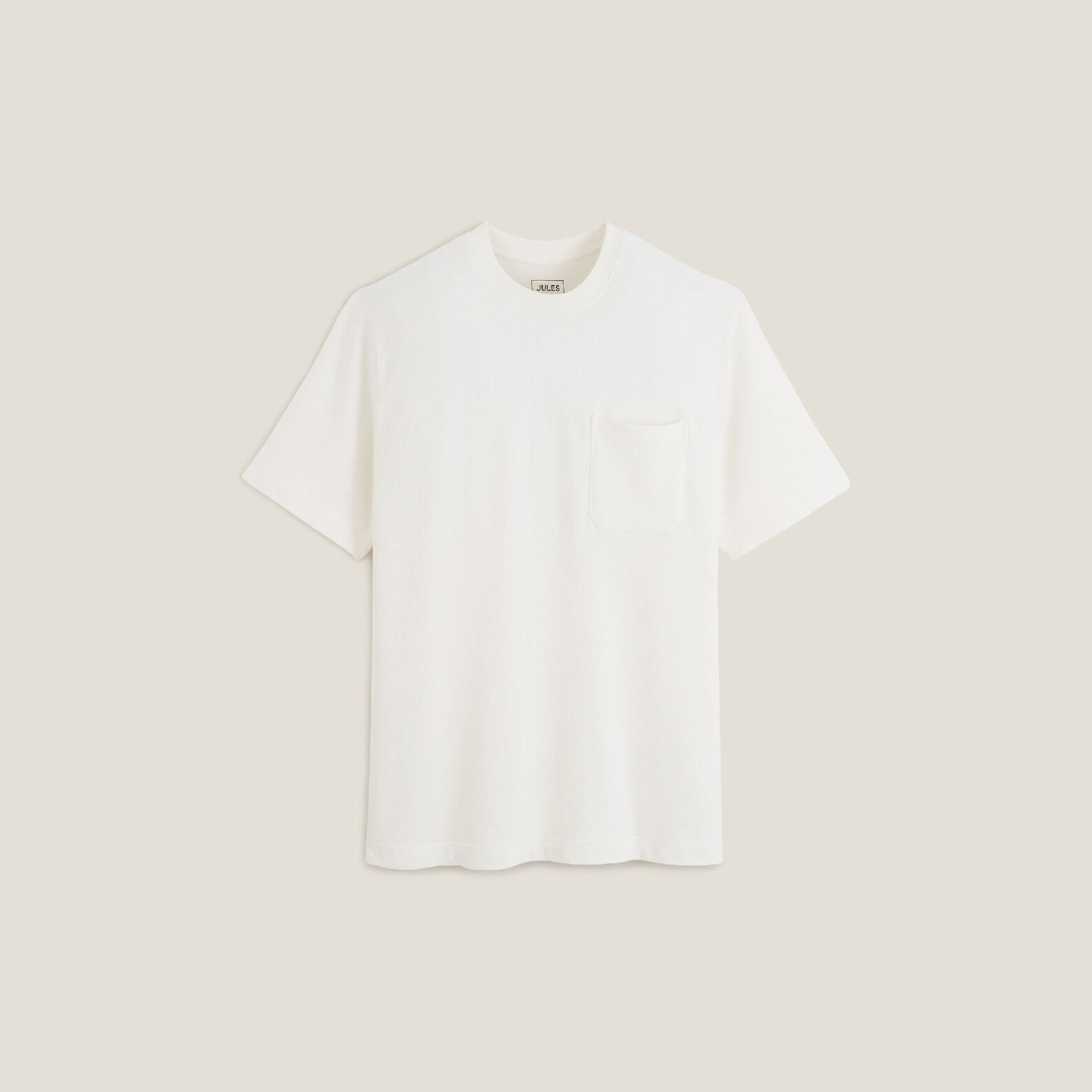 Tee shirt mati&egrave;re textur&eacute;e col rond