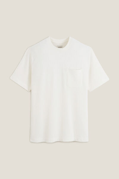 Tee shirt mati&egrave;re textur&eacute;e col rond