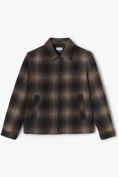 Blouson col chemise zipp&eacute;