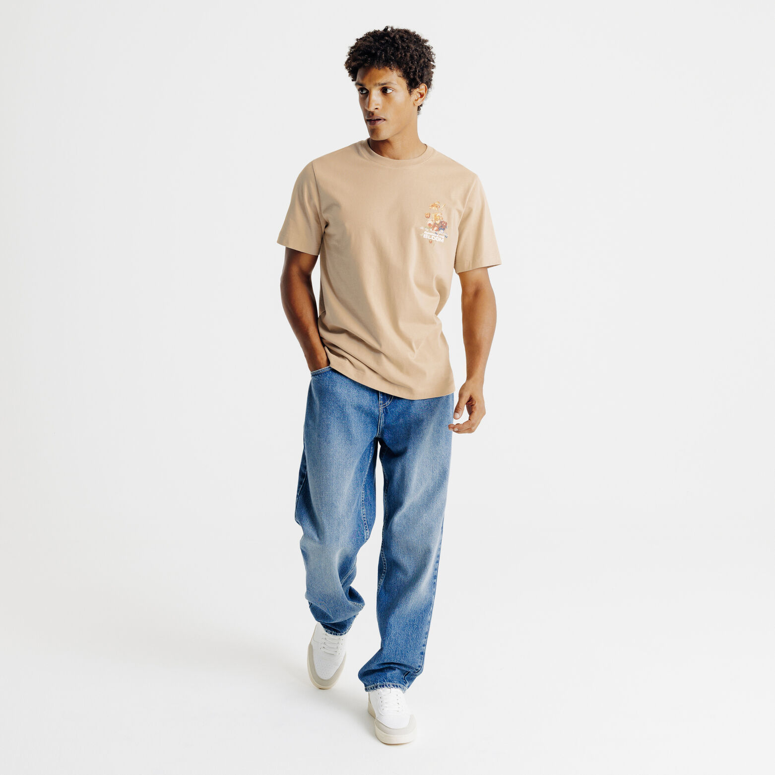 T-shirt met print voor- en achteraan