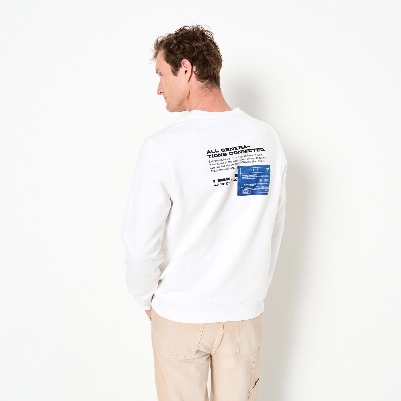 Sweater met ronde hals en print