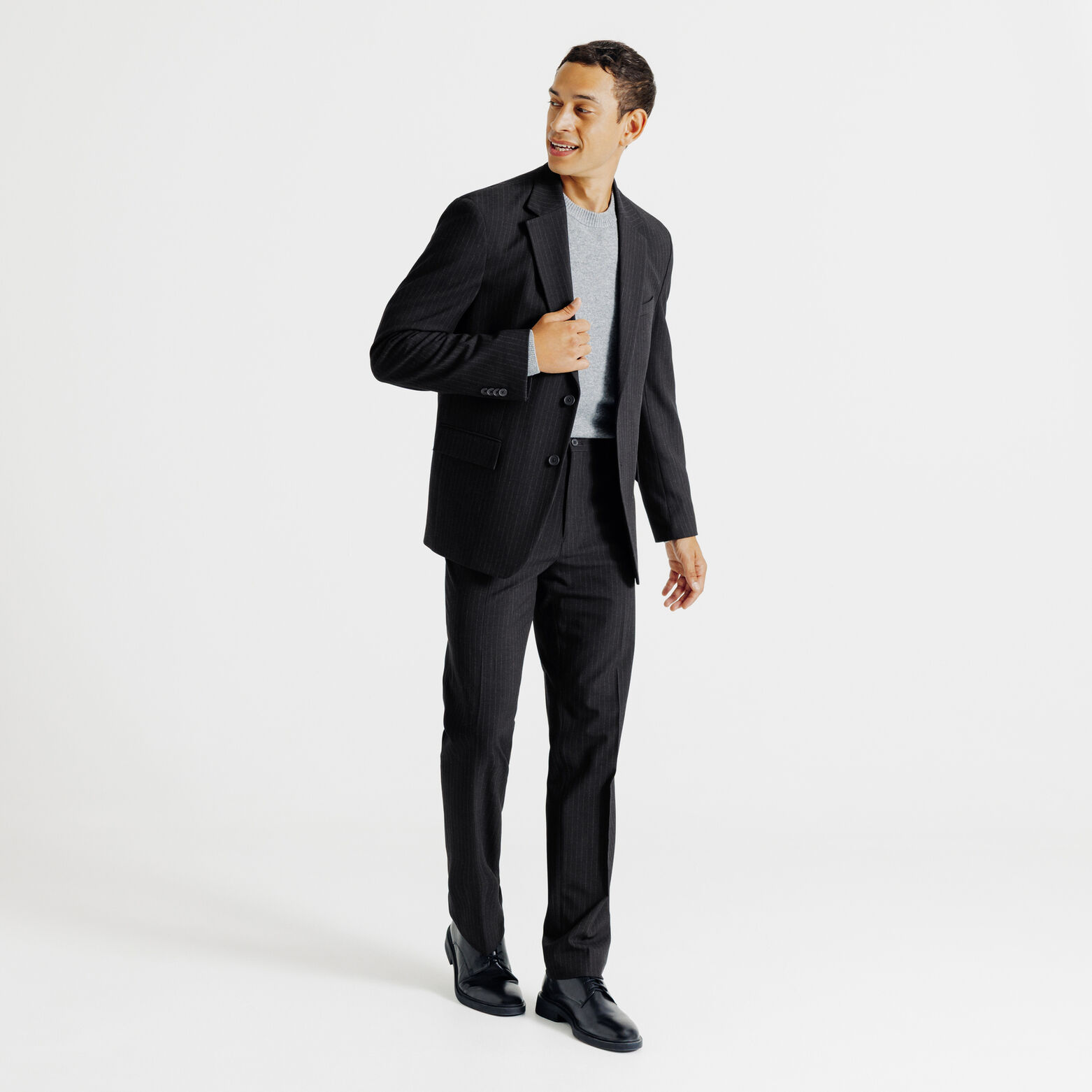 Costume 2 pi&egrave;ces confort ray&eacute; - Bleu fonc&eacute;