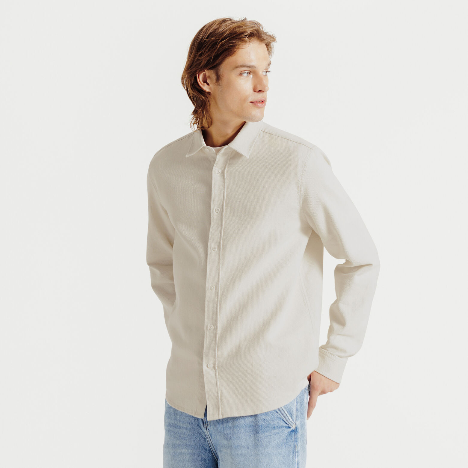 Chemise en coton gaufr&eacute;e