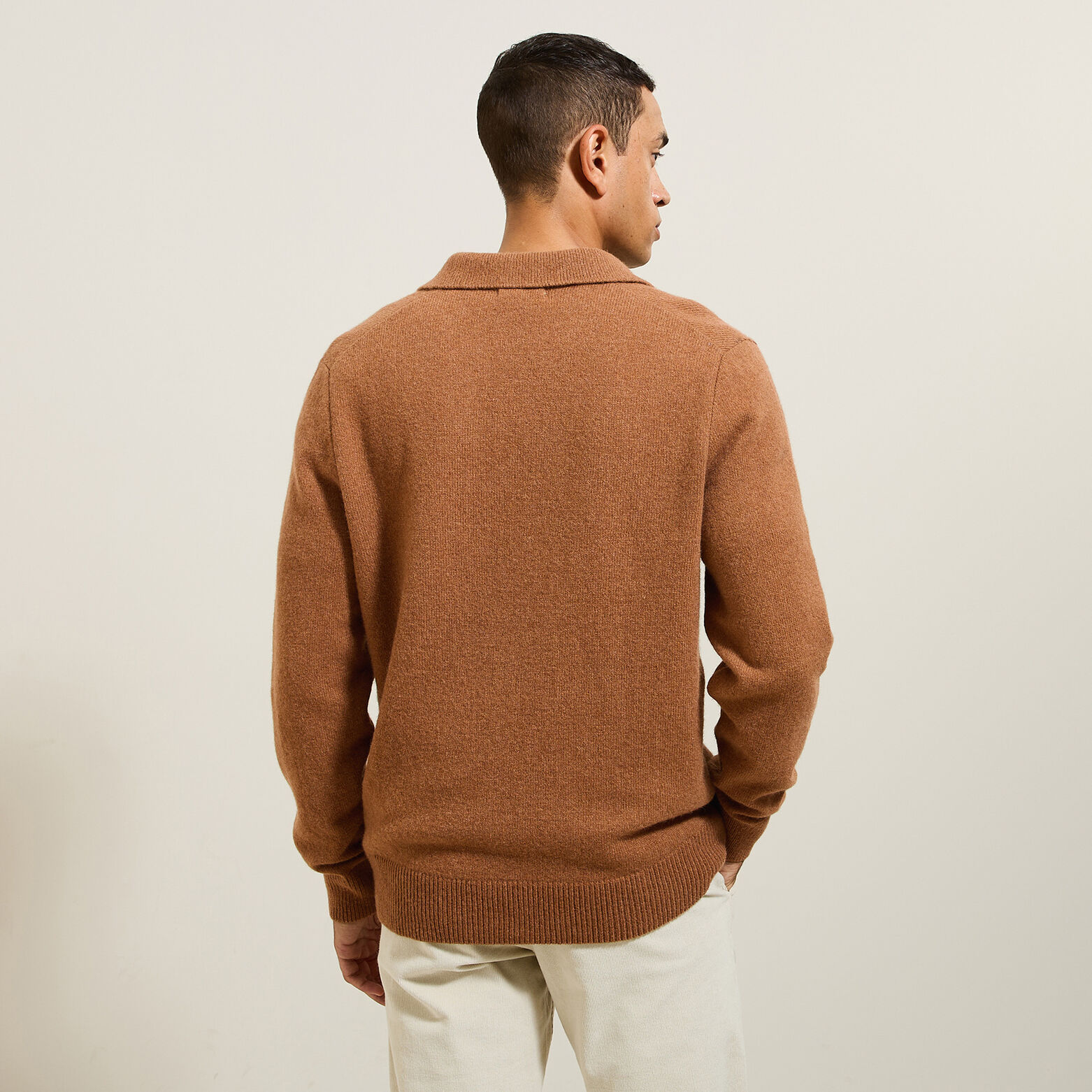 Polo in tricot met resortkraag