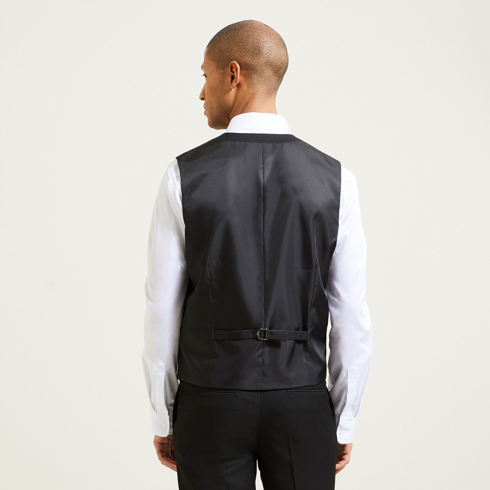 Slim effen kostuumgilet