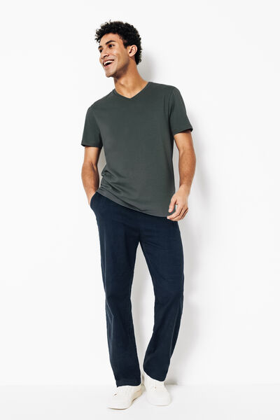 Tee shirt col V en coton