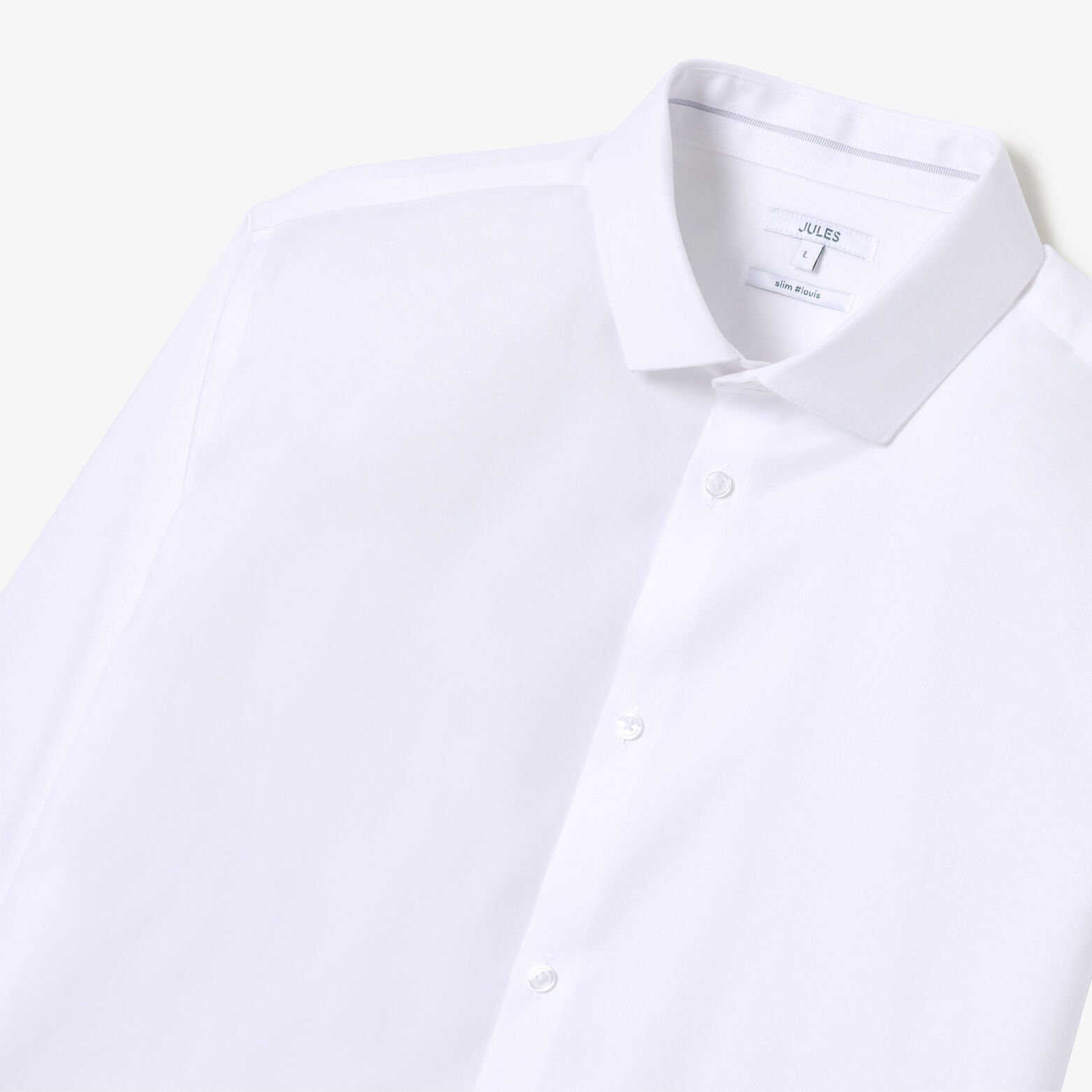 Strijkvrij slim effen hemd in katoen