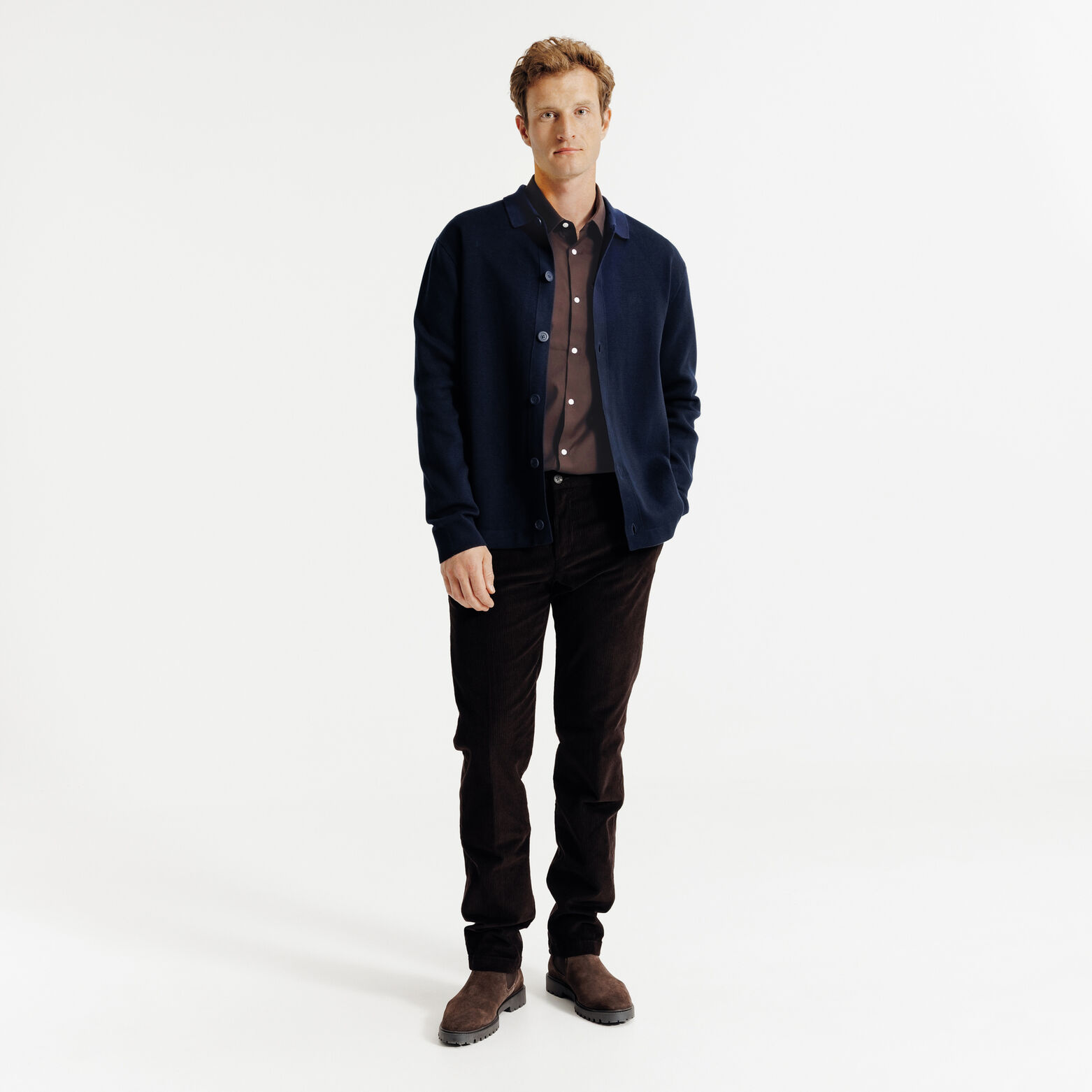 Strijkvrij regular fit hemd in katoen