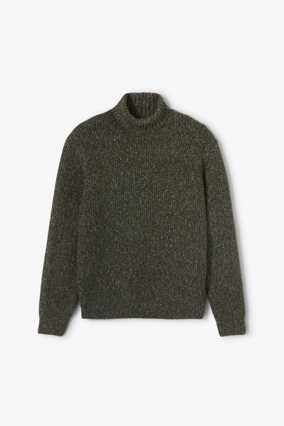 Pull col roul&eacute; tweed