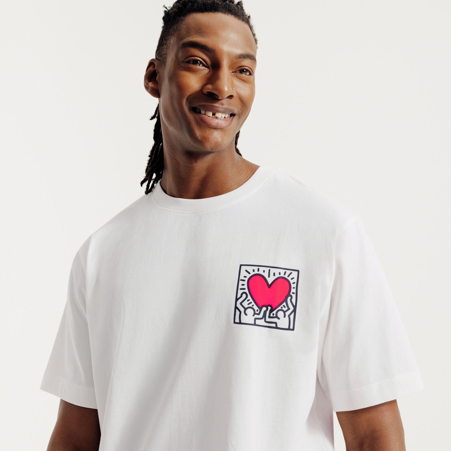 Tee shirt imprim&eacute; devant dos licence Keith Haring