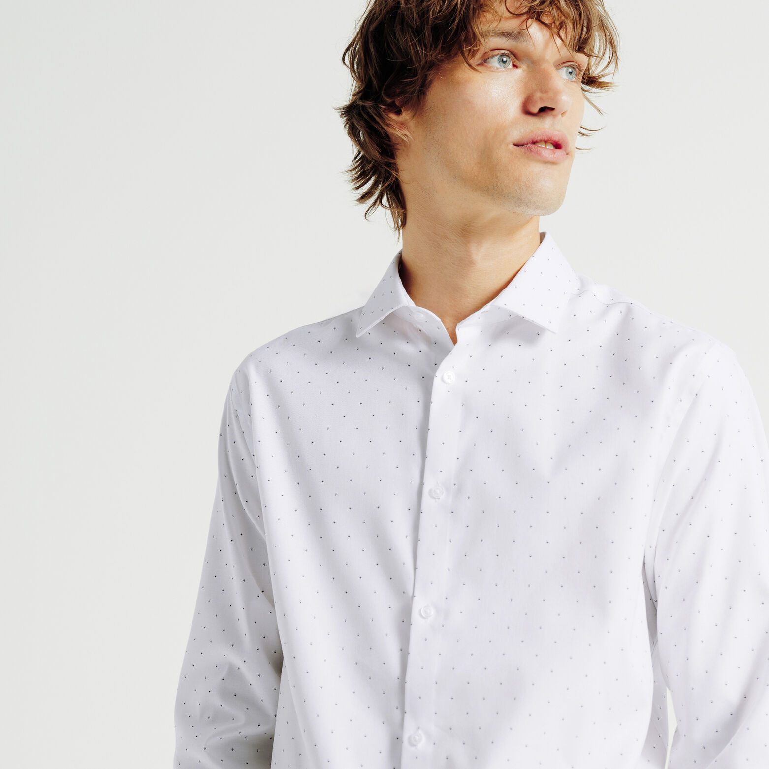 Chemise sans repassage imprim&eacute;e regular