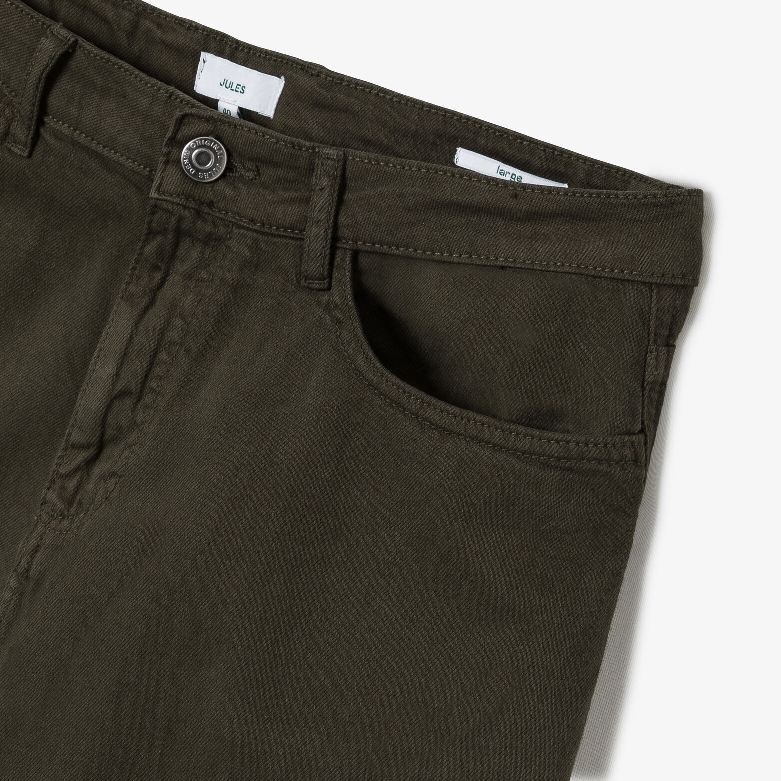 Lichte large fit chinobroek in katoen