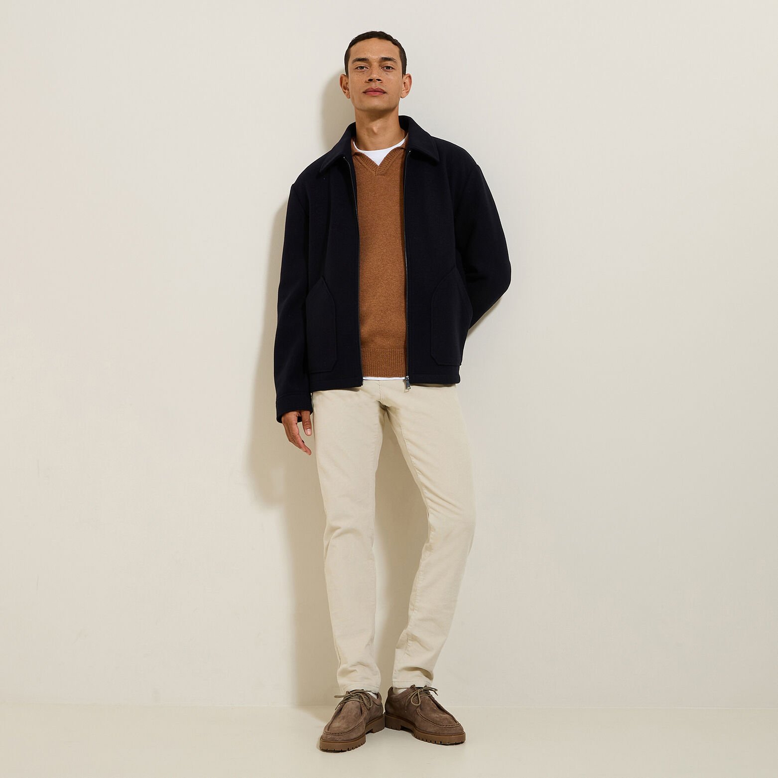 Polo in tricot met resortkraag