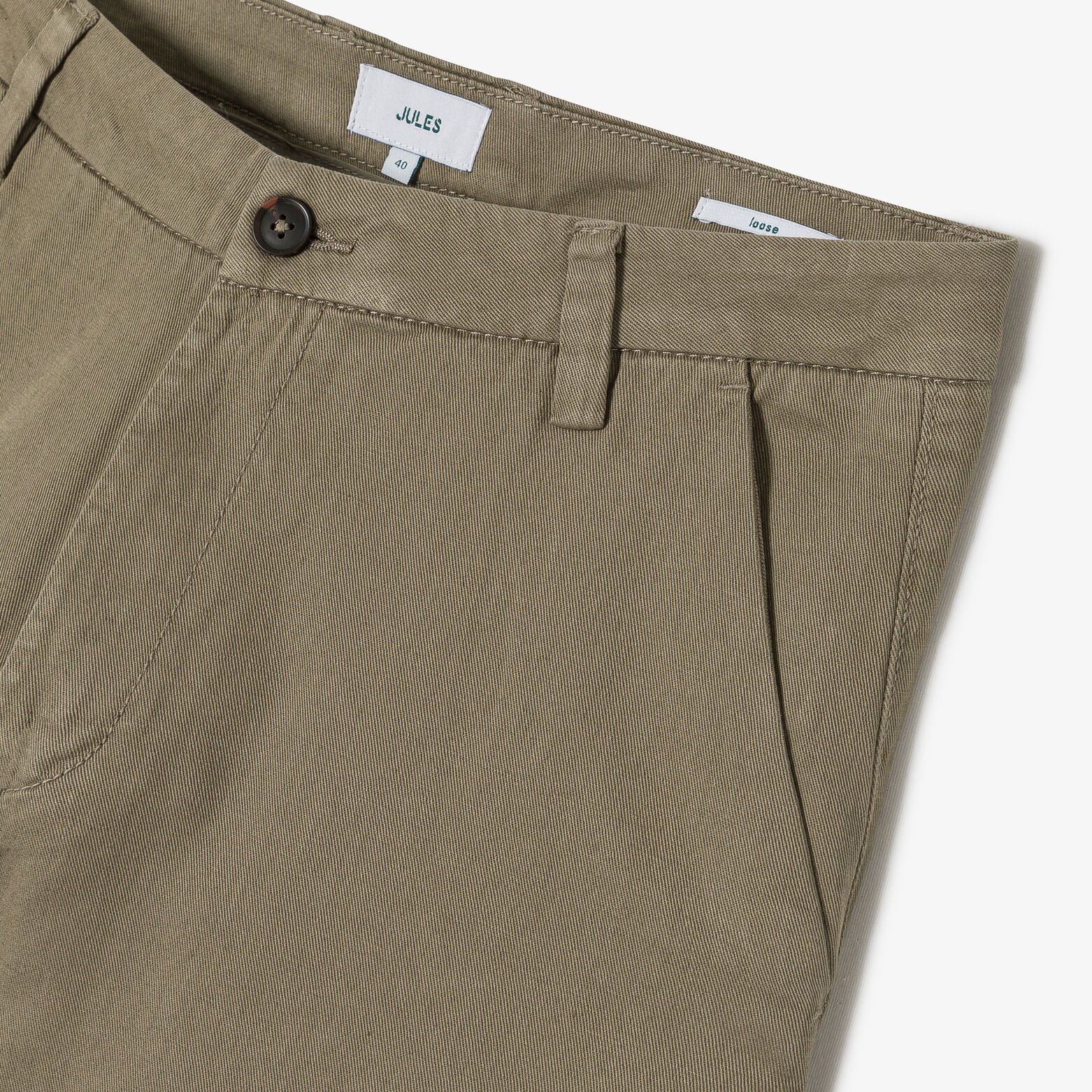 Pantalon chino loose coton lin