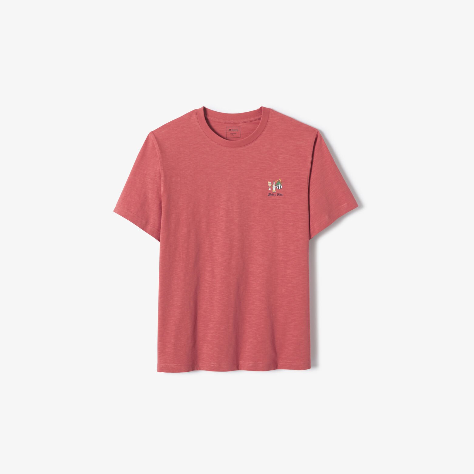 Tee shirt mati&egrave;re flamm&eacute;e broderie poitrine