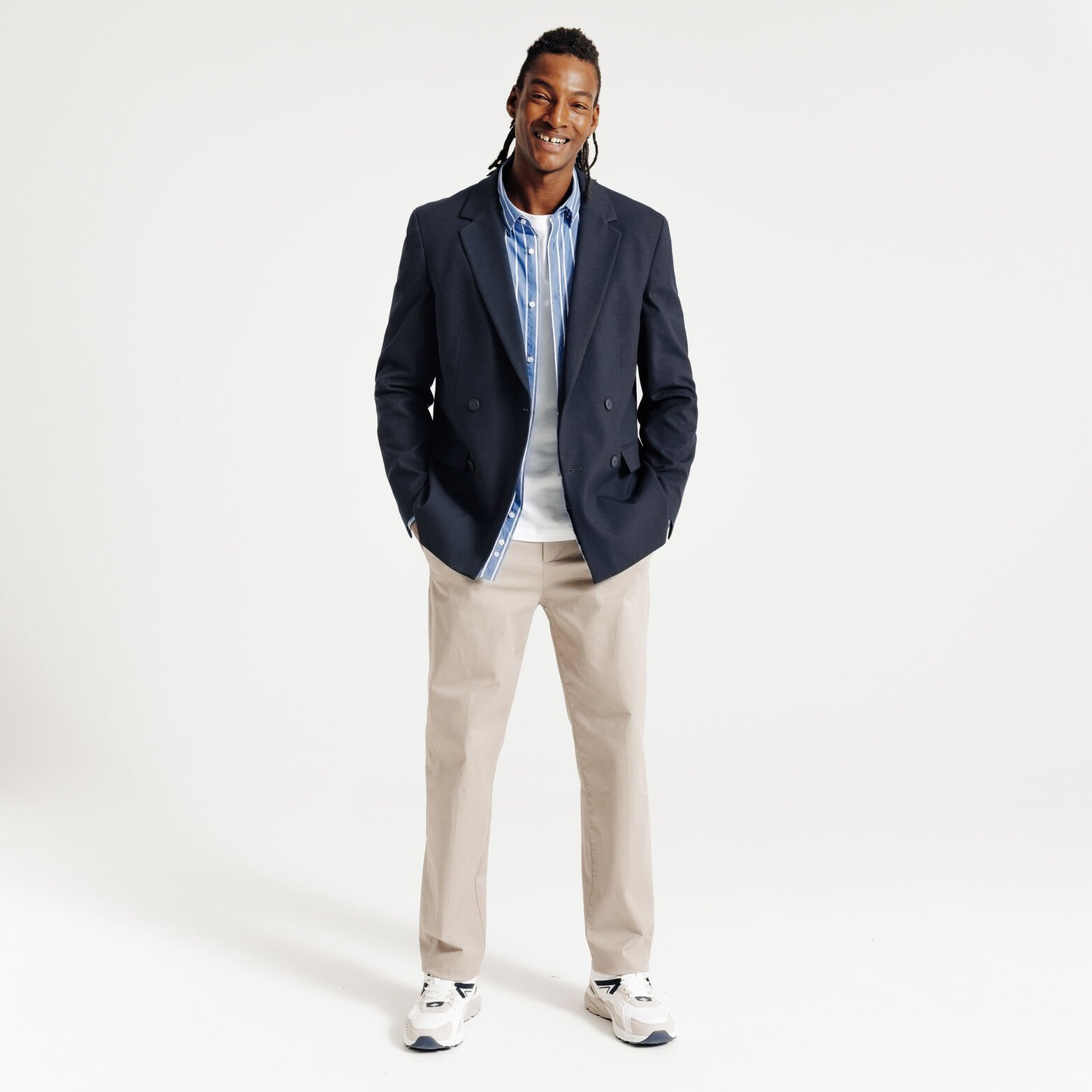 Veste de costume confort double boutonnage