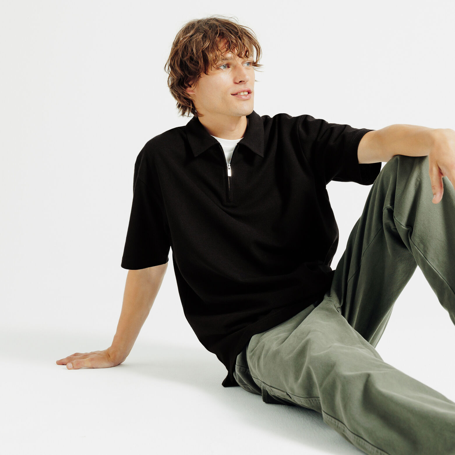 Polo korte mouwen, kraag met rits