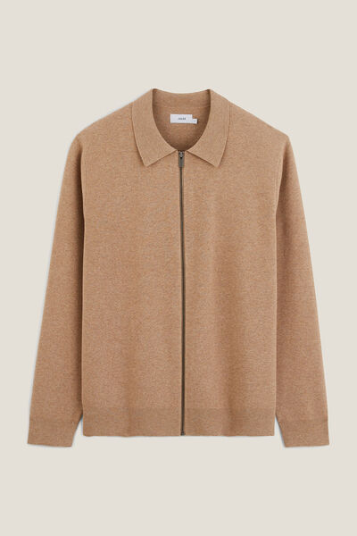 Gilet zipp&eacute; col chemise