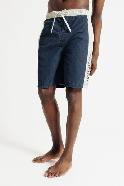 Maillot de bain long &agrave; bandes