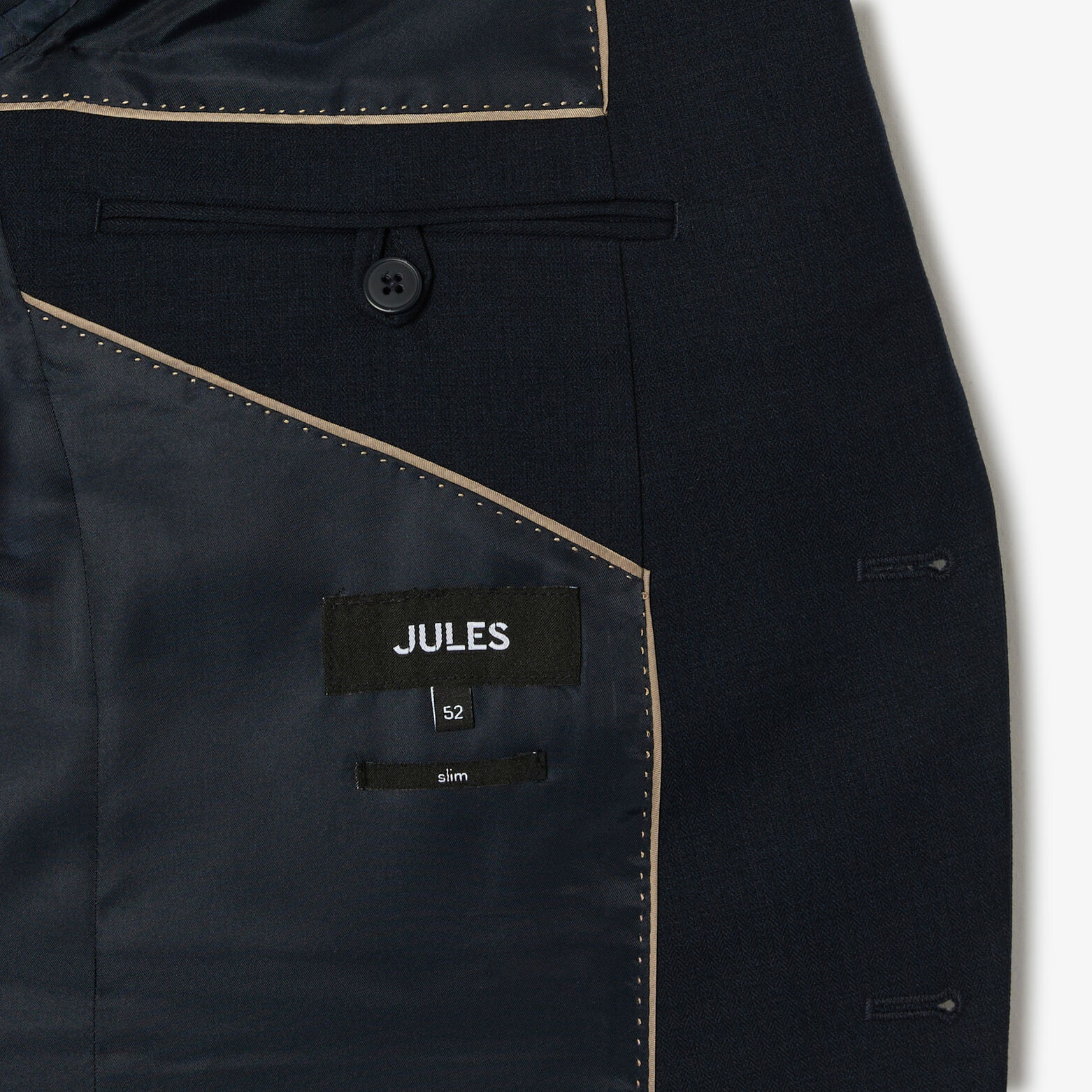 Veste de costume slim motif chevron